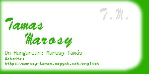 tamas marosy business card